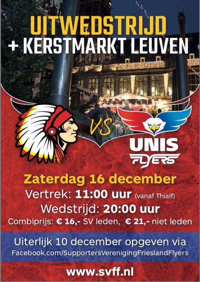 Busreis naar kerstmarkt én wedstrijd in Leuven - UNIS Flyers